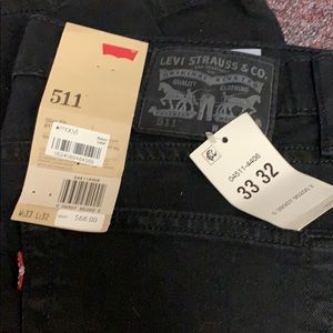 Levi's 511 Slim Fit Stretch Jeans 33x32 Black